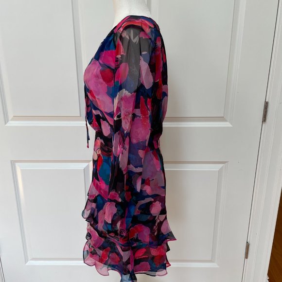 Marengo Abstract Chiffon Silk Blouson Dress from PARKER - Picture 3 of 8